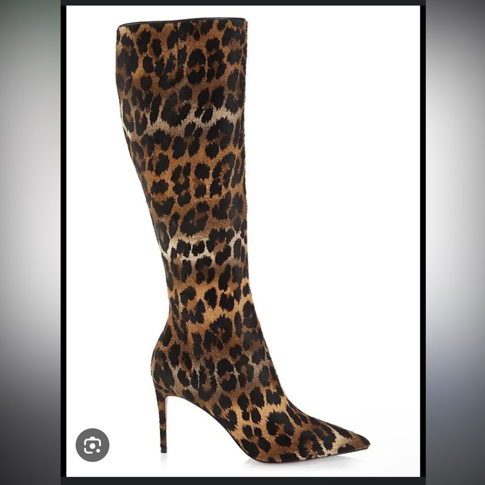 Christian Louboutin kate leopard calf hair boot